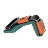M�beltragehaken mit Filzschoner und Lederbesatz, �senbreite 85 mm, schwarz