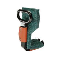 M�beltragehaken mit Filzschoner und Lederbesatz, �senbreite 85 mm, schwarz
