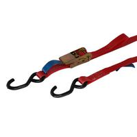 Motorrad-Transportgurte, 25 mm, 2 S-Haken, 2er Set