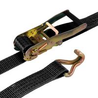 Spanngurt / Zurrgurt 50 mm, 6 m, 2-teilig, Doppelspitzhaken, schwarz, 10 St�ck