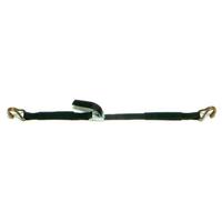 Spanngurt / Zurrgurt LC400 daN, 25 mm, 6 m, 2-teilig, Doppelspitzhaken, Klemmschloss, schwarz 10 Stk