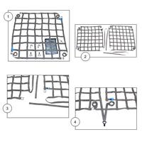 Ladungssicherungsnetz f�r PKW / Caddy, 0,90 m x 0,90 m