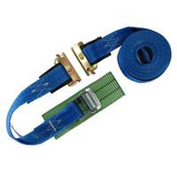Spanngurt / Zurrgurt, LC 450 daN, 5 m, 35 mm, 2-teilig, Klemmschl. Kombi-Zurrschiene, Schutz, 10 Stk