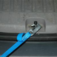 Heckklappengurt, 2 m, Klemmschlo�, Ring und Haken