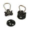 Zurrpunkt-Set VI - f�r Airlineschienen, 4-teilig, Automotive Fitting & schwarze Zurrplatte