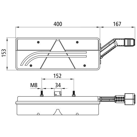 ASPÖCK Europoint III LED, 24 V, rechts, 7-pol. ASS, mit Dreieck, URA - 25-7420-701