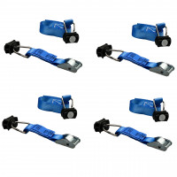 Spanngurt / Zurrgurt, LC 150/300 daN, 1,1 m, 25mm, Klemmschloss, Kunststoff-Endbeschlag - 4er Set Spanngurt / Zurrgurt, LC 150/300 daN, 1,1 m, 25mm, Klemmschloss, Kunststoff-Endbeschlag - 4er Set