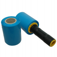 Mini-Stretchfolie, blau, 150 lfm, 23 My, Kern 100 x 38 mm, 6er Set mit Abroller Mini-Stretchfolie, blau, 150 lfm, 23 My, Kern 100 x 38 mm, 6er Set mit Abroller