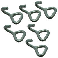 Spitzhaken für 35 mm Gurtband, LC 1500 daN, Bruchkraft 3000 daN im 6er Set Spitzhaken für 35 mm Gurtband, LC 1500 daN, Bruchkraft 3000 daN im 6er Set