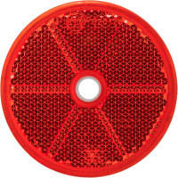 ASPÖCK Rückstrahler, rund, Ø 60 mm, rot, mit Befestigungsloch 6 mm - 15-5411-007 ASPÖCK Rückstrahler, rund, Ø 60 mm, rot, mit Befestigungsloch 6 mm - 15-5411-007