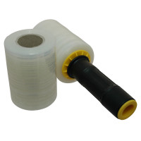 Mini-Stretchfolie, transparent, 150 lfm, 23 My, Kern 100 x 38 mm, 6er Set mit Abroller Mini-Stretchfolie, transparent, 150 lfm, 23 My, Kern 100 x 38 mm, 6er Set mit Abroller