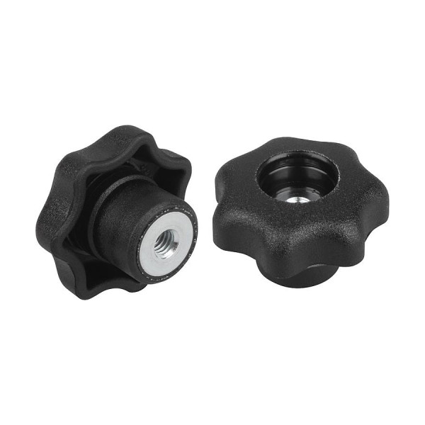 Sterngriff, M8, Ø 50 mm, für Schraubfitting in Airlineschiene - 10er Set