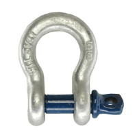 Schäkel, geschweift, Nenngröße 3/8 Zoll, WLL 1000 kg Schäkel, geschweift, Nenngröße 3/8 Zoll, WLL 1000 kg