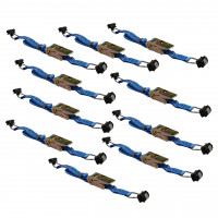 Spanngurt / Zurrgurt, LC 250/500 daN, 1,1 m, 25 mm, Ratsche Airline-Beschlag Kunststoff - 10er Set Spanngurt / Zurrgurt, LC 250/500 daN, 1,1 m, 25 mm, Ratsche Airline-Beschlag Kunststoff - 10er Set