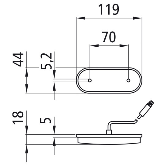 ASPÖCK Unipoint LED, 24 V, SML, 1,50 m, 3-pol. ASS, umspritzt - 31-2007-334