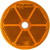 ASPÖCK Rückstrahler, rund, Ø 60 mm, gelb, selbstkl., mit Bef.loch 6 mm - 15-5412-047 ASPÖCK Rückstrahler, rund, Ø 60 mm, gelb, selbstkl., mit Bef.loch 6 mm - 15-5412-047