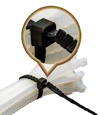 Kabelbinder zum Abdrehen - Twist-To-Break, 150 x 2,8 mm, schwarz - UV-beständig