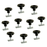 Schraubfitting mit Sterngriff, verschiebbar, für Airlineschiene, KERL M8 x 24 S slide - 10er Set Schraubfitting mit Sterngriff, verschiebbar, für Airlineschiene, KERL M8 x 24 S slide - 10er Set
