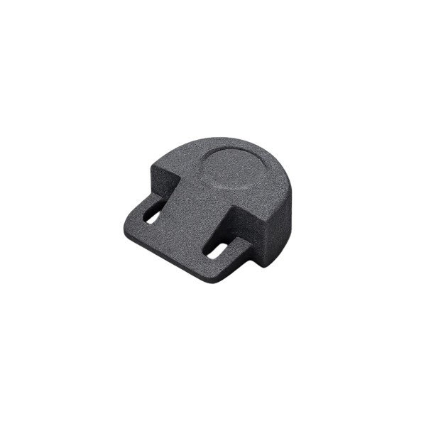 Endstück Airlineschiene Vierkantprofil Slim 25 mm, schwarz