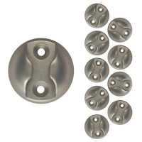 Zurrplatte, Aluminium, rund, 1 Haltepunkt, 10er Set Zurrplatte, Aluminium, rund, 1 Haltepunkt, 10er Set