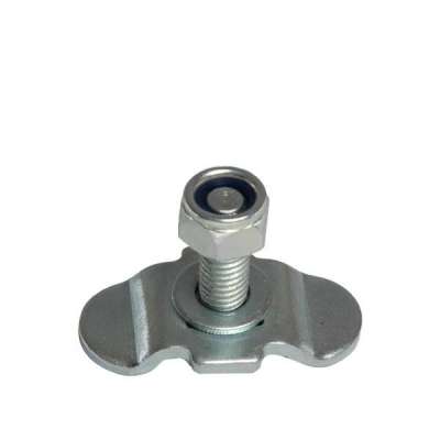 Single Fitting Mit Haken Für Zurrschienen – 50 Kg Tragkraft, 20 Mm Loch, Orange, 10 Stück