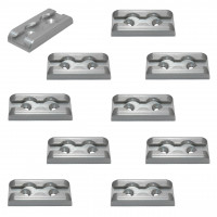 Zurrplatte Airlineschiene eckig, 2 Haltepunkte, Alu, 400 daN - 10er Set Zurrplatte Airlineschiene eckig, 2 Haltepunkte, Alu, 400 daN - 10er Set