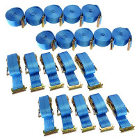 Spanngurt / Zurrgurt, LC 750/1500 daN, 5 m, 50 mm, 2-teilig, Beschlag f. Kombi-Zurrschiene, 10er Set Spanngurt / Zurrgurt, LC 750/1500 daN, 5 m, 50 mm, 2-teilig, Beschlag f. Kombi-Zurrschiene, 10er Set