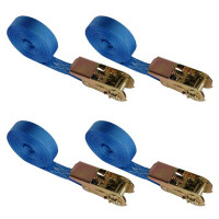 Umreifungsgurt, LC 800 daN, 6 m, 25 mm, mit Ratsche - 4 Stück Umreifungsgurt, LC 800 daN, 6 m, 25 mm, mit Ratsche - 4 Stück