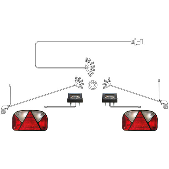 ASPÖCK Lichtanlage Multipoint II, 12 V, mit Kennzeichenleuchten - 83-7819-007