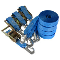 Spanngurt / Zurrgurt, LC 1000/2000 daN, 6 m, 35 mm, 2-teilig, Karabinerhaken - 4er Set Spanngurt / Zurrgurt, LC 1000/2000 daN, 6 m, 35 mm, 2-teilig, Karabinerhaken - 4er Set