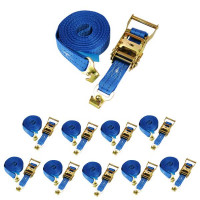 Spanngurt / Zurrgurt, LC 750/1500 daN, 6 m, 35 mm, 2-teilig, Flachhaken m. Sicherungsstift -10 Stück Spanngurt / Zurrgurt, LC 750/1500 daN, 6 m, 35 mm, 2-teilig, Flachhaken m. Sicherungsstift -10 Stück