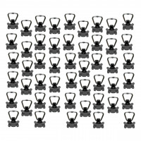 Endbeschlag für Airlineschienen, EDELSTAHL, LC 500 daN, Halterung anthrazit - 50er Set Endbeschlag für Airlineschienen, EDELSTAHL, LC 500 daN, Halterung anthrazit - 50er Set