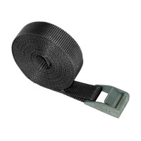 Umreifungsgurt, LC 400 daN, 2 m, 25 mm, mit Klemmschloss, schwarz Umreifungsgurt, LC 400 daN, 2 m, 25 mm, mit Klemmschloss, schwarz