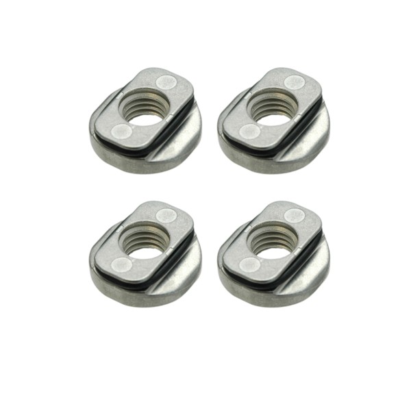 Zurrschienenmutter M8 OHNE Clipsblech, Edelstahl, Schraubfitting f. Airlineschienen 4er-Set