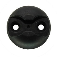 Zurrplatte, Aluminium, rund, 1 Haltepunkt, schwarz eloxiert Zurrplatte, Aluminium, rund, 1 Haltepunkt, schwarz eloxiert