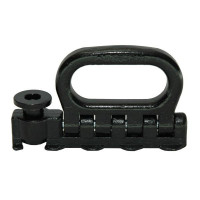 Quattro-Stud-Fitting, klappbar, LC 2500 daN, schwarz Quattro-Stud-Fitting, klappbar, LC 2500 daN, schwarz