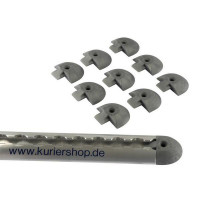 Endstück für Airlineschienen Halbrundprofil, Farbe hellgrau, 10er Set Endstück für Airlineschienen Halbrundprofil, Farbe hellgrau, 10er Set