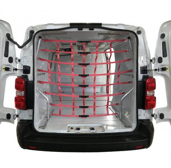 Ladungssicherungsnetz m. Aluminium-Gestänge f. Transporter MB Vito / VW T5/T6