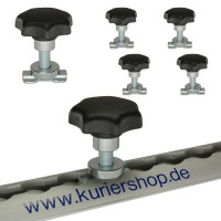 Schraubfitting M10 mit Sterngriff für Airlineschienen, 7-14 mm, 6er Set Schraubfitting M10 mit Sterngriff für Airlineschienen, 7-14 mm, 6er Set