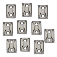 Zurrplatte, Aluminium, eckig, 1 Haltepunkt, 10er Set Zurrplatte, Aluminium, eckig, 1 Haltepunkt, 10er Set