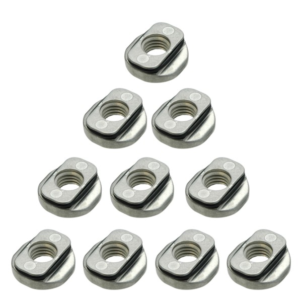 Zurrschienenmutter M8 OHNE Clipsblech, Edelstahl, Schraubfitting f. Airlineschienen 10er-Set