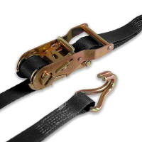 Spanngurt / Zurrgurt, LC 500/1000 daN, 6 m, 25 mm, 2-teilig, Doppelspitzhaken, schwarz, 10 Stk Spanngurt / Zurrgurt, LC 500/1000 daN, 6 m, 25 mm, 2-teilig, Doppelspitzhaken, schwarz, 10 Stk