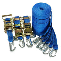 Spanngurt / Zurrgurt, LC 1000/2000 daN, 6 m, 35 mm, 2-teilig, Karabinerhaken - 6er Set Spanngurt / Zurrgurt, LC 1000/2000 daN, 6 m, 35 mm, 2-teilig, Karabinerhaken - 6er Set