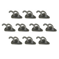 Planenhaken mit Öse zum Anschrauben, Haken oben, feuerverzinkt - 10 Stück Planenhaken mit Öse zum Anschrauben, Haken oben, feuerverzinkt - 10 Stück