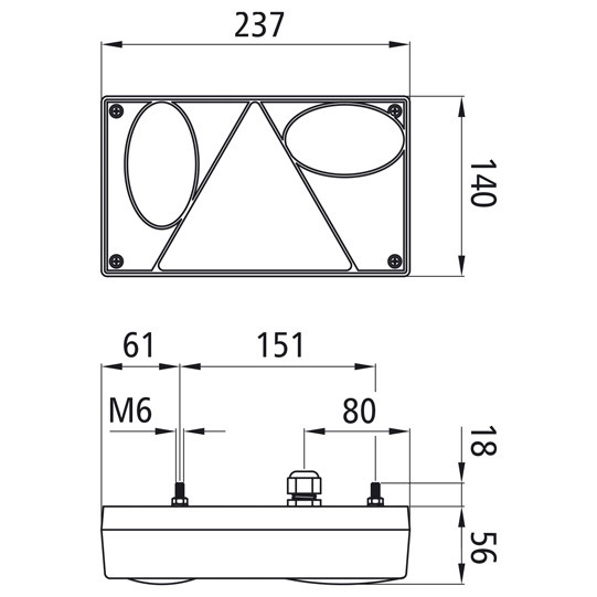 ASPÖCK Multipoint I LED, 24 V, rechts, PG, mit Dreieck - 24-5800-731