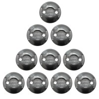 Zurrplatte für 19 mm Zapfen für Airlineschienen, Alu, rund, 10er Set Zurrplatte für 19 mm Zapfen für Airlineschienen, Alu, rund, 10er Set