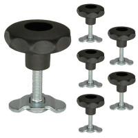 Schraubfitting mit Sterngriff für Airlineschienen, Ø 50 mm, 0-29 mm, M8, 6er Set Schraubfitting mit Sterngriff für Airlineschienen, Ø 50 mm, 0-29 mm, M8, 6er Set