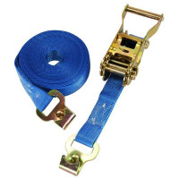 Spanngurt / Zurrgurt, LC 500/1000 daN, 6 m, 25 mm, 2-teilig, Flachhaken m. Sicherungsstift Spanngurt / Zurrgurt, LC 500/1000 daN, 6 m, 25 mm, 2-teilig, Flachhaken m. Sicherungsstift