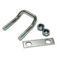 Zurrbügel, U-Bügel 150° abgewinkelt, mit Platte und M 12 Muttern, LC 2000 daN, 10er Set Zurrbügel, U-Bügel 150° abgewinkelt, mit Platte und M 12 Muttern, LC 2000 daN, 10er Set