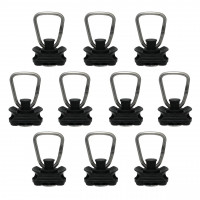 Einfach-Endbeschlag für Airlineschiene, Kunststoff schwarz, Bruchlast 1000 daN - 10er Set Einfach-Endbeschlag für Airlineschiene, Kunststoff schwarz, Bruchlast 1000 daN - 10er Set